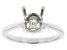 Rhodium Over Sterling Silver 8mm Round Solitaire Semi-Mount Ring