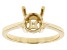 10K Yellow Gold 8mm Round Solitaire Semi-Mount Ring