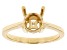 14K Yellow Gold 8mm Round Solitaire Semi-Mount Ring