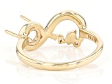 10K Yellow Gold 5mm Round Solitaire Semi-Mount Infinity Ring