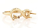 14K Yellow Gold 5mm Round Solitaire Semi-Mount Infinity Ring