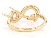 14K Yellow Gold 5mm Round Solitaire Semi-Mount Infinity Ring