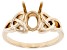 14K Yellow Gold 8x6mm Oval Solitaire Semi-Mount Ring