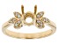 14k Yellow Gold 6mm Round With 0.18ctw Round White Zircon Semi-Mount Ring