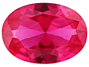 Lab Created Ruby 7x5mm Oval 0.89ct Loose Gemstone
