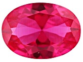 Lab Created Ruby 7x5mm Oval 0.89ct Loose Gemstone