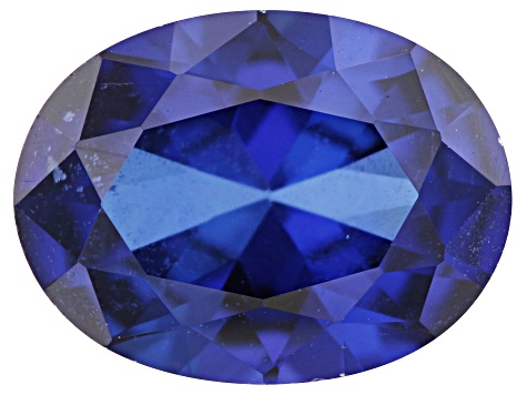 Blue Lab Created Sapphire Loose Gemstone 8x6mm Oval 1.51ct Loose Gemstone