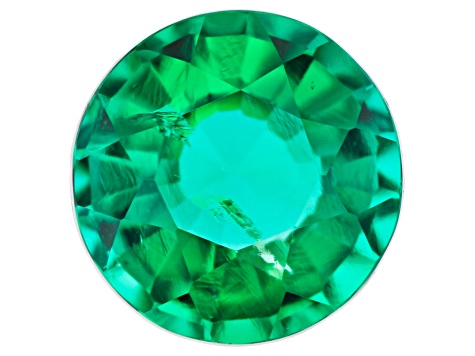 Lab Created Emerald 6.0mm Round 0.60ct Loose Gemstone