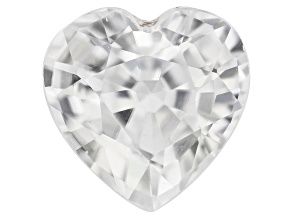 White Zircon 6.0mm Heart Shape 0.89ct Loose Gemstone