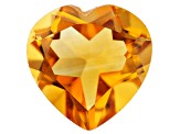 Yellow Citrine 6.0mm Heart Shape 0.59ct Loose Gemstone