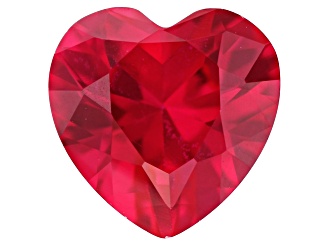 Lab Created Ruby 6.0mm Heart Shape 0.99ct Loose Gemstone