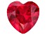 Lab Created Ruby 6.0mm Heart Shape 0.99ct Loose Gemstone