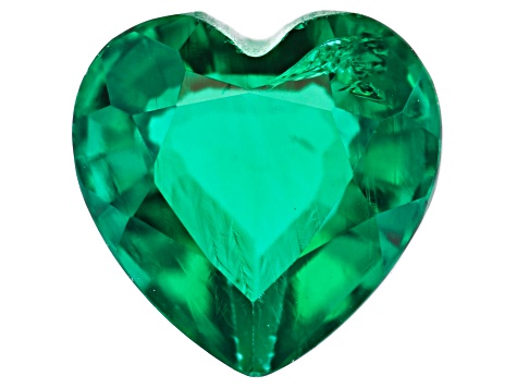 Lab Created Emerald 6.0mm Heart Shape 0.50ct Loose Gemstone