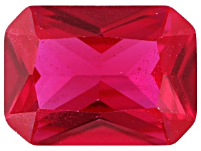 Lab Created Ruby 7x5mm Emerald Cut 1.25ct Loose Gemstone