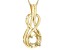10k Yellow Gold 8x8mm Round Semi-Mount Pendant With Chain