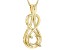 14k Yellow Gold 8x8mm Round Semi-Mount Pendant With Chain