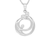 Rhodium Over Sterling Silver Family Pendant With Chain