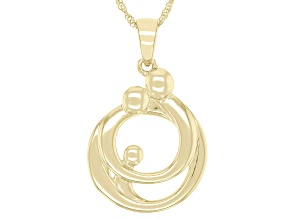 10k Yellow Gold Family Pendant With Chain