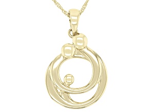14k Yellow Gold Family Pendant With Chain