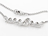 Rhodium Over Sterling Silver Momma Bird With Five Baby Chicks 18" Necklace