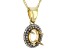 10k Yellow Gold 7x5mm Oval Semi-Mount With White & Champagne Diamond Pendant/Chain