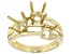 10k Yellow Gold 5mm Round 3-Stone Semi-Mount Ring