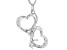 Rhodium Over Sterling Silver 5mm Heart Semi-Mount Heart Pendant With Chain