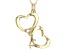 10k Yellow Gold 5mm Heart Semi-Mount Heart Pendant With Chain