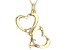 14k Yellow Gold 5mm Heart Semi-Mount Heart Pendant With Chain