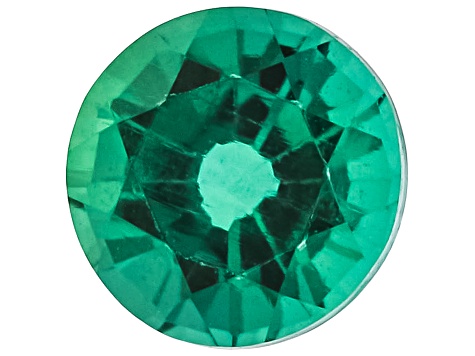 Green Lab Created Emerald 4mm Round 0.19ct Loose Gemstone