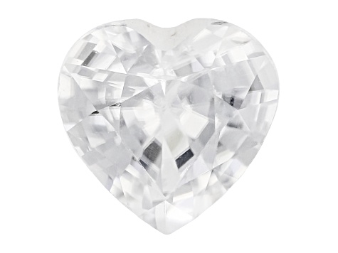 White Zircon 4mm Heart 0.31ct Loose Gemstone
