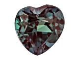 Blue Lab Created Alexandrite 4mm Heart 0.29ct Loose Gemstone