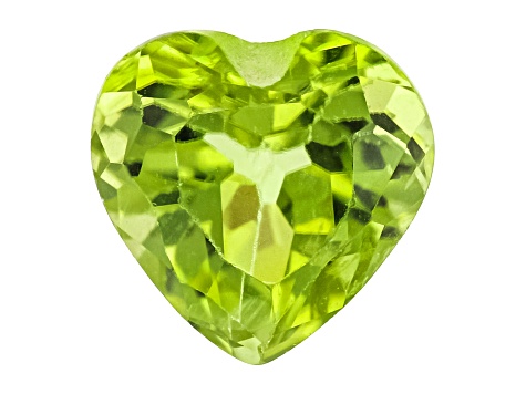 Green Peridot 4mm Heart 0.21ct Loose Gemstone