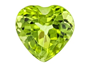 Green Peridot 4mm Heart 0.21ct Loose Gemstone