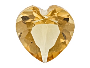 Yellow Citrine 4mm Heart 0.18ct Loose Gemstone