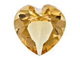 Yellow Citrine 4mm Heart 0.18ct Loose Gemstone
