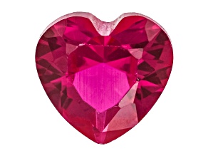 Red Lab Created Ruby 4mm Heart 0.30ct Loose Gemstone