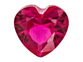 Red Lab Created Ruby 4mm Heart 0.30ct Loose Gemstone
