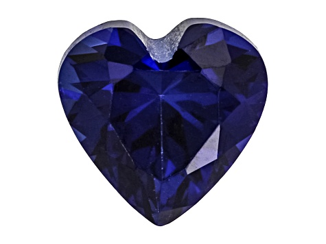 Blue Lab Created Sapphire Loose Gemstone 4mm Heart 0.30ct Loose Gemstone