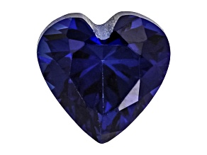 Blue Lab Created Sapphire 4mm Heart 0.30ct Loose Gemstone