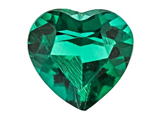 Green Lab Created Emerald 4mm Heart 0.16ct Loose Gemstone