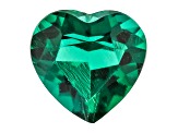 Green Lab Created Emerald 4mm Heart 0.16ct Loose Gemstone