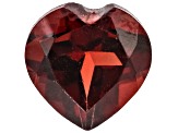 Red Garnet 5mm Heart 0.45ct Loose Gemstone