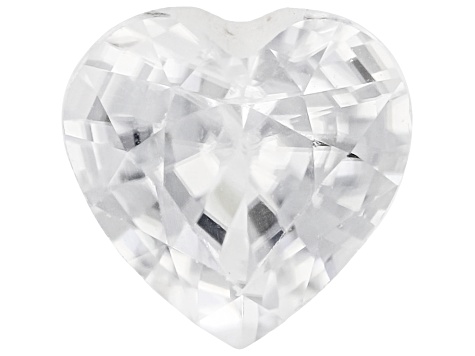 White Zircon 5mm Heart 0.60ct Loose Gemstone