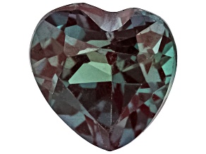 Blue Lab Created Alexandrite 5mm Heart 0.45ct Loose Gemstone