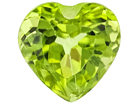 Green Peridot 5mm Heart 0.38ct Loose Gemstone
