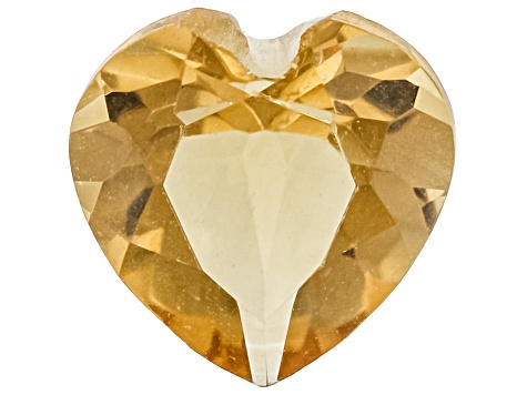 Yellow Citrine 5mm Heart 0.36ct Loose Gemstone