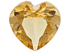Yellow Citrine 5mm Heart 0.36ct Loose Gemstone