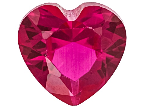 Red Lab Created Ruby 5mm Heart 0.60ct Loose Gemstone