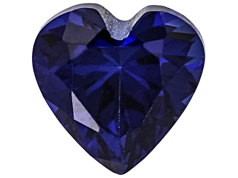 Blue Lab Created Sapphire Loose Gemstone 5mm Heart 0.60ct Loose Gemstone